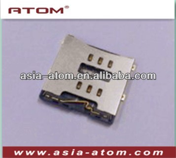 Micro Sim Card Jack 6P SMT Connector Smart phone USIM Card Jack H=1.7mm