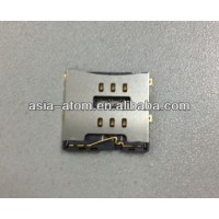 Micro Sim Card Socket 6P SMT Connector Smart phone USIM Card Connector H=1.7mm